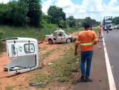 Imagem da notícia Motorista de ambulância morre em colisão com caminhão na MS-112